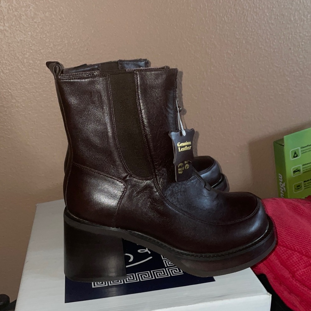 Chunky brown boots